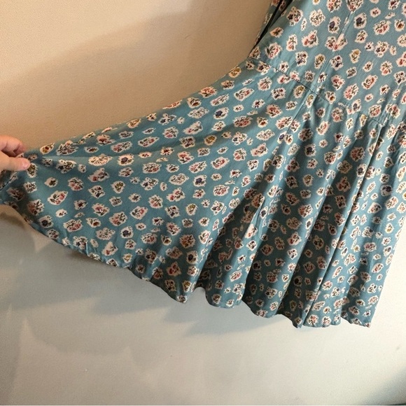 LITTLE PHOOL Sz XL Mini Dress Floral Buttoned Made in India 100% Rayon NEW - Picture 7 of 14